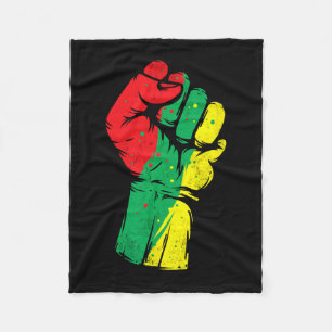 Black History Month Fist Black Power Women Men Kid Fleece Blanket