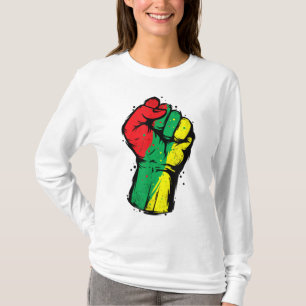 Black History Month Fist Black Power Women Men Kid T-Shirt