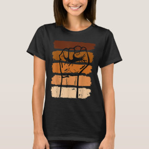 Black History Month Fist Gift Women Men Kids T-Shirt