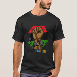 Black History Month Fist Gift Women Men T-Shirt