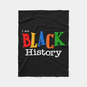 Black History Month Fist Women Men Fleece Blanket