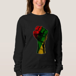 Black History Month Fist  Women Men Kids Sweatshirt