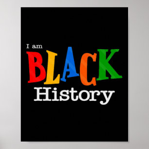 Black History Month Fist Women Men  Poster
