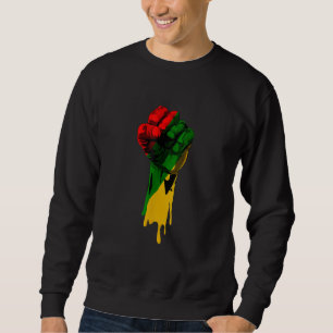 Black History Month Fist Women Men Sweatshirt