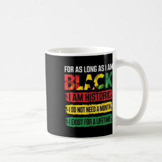 Black History Month For As Long As I Am Black I Am Coffee Mug