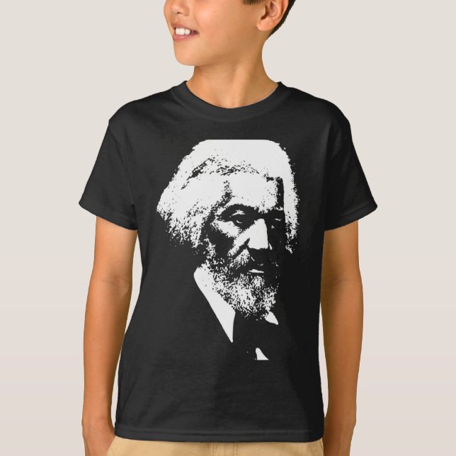 Black History Month Frederick Dougl Silhouette T S T-Shirt (Front)