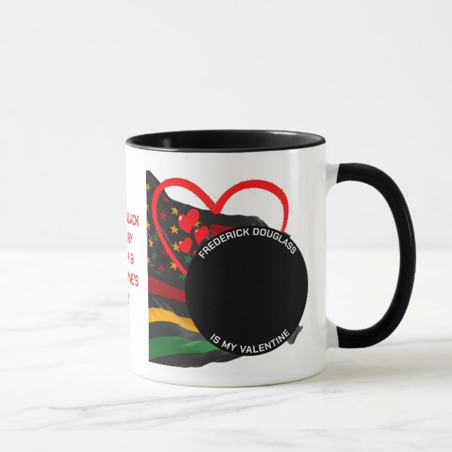 Black History Month FREDERICK DOUGLASS Valentine Mug (Right)