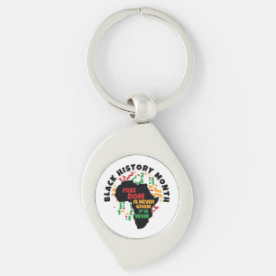 Black History Month  Freedom is never given, it is Key Ring