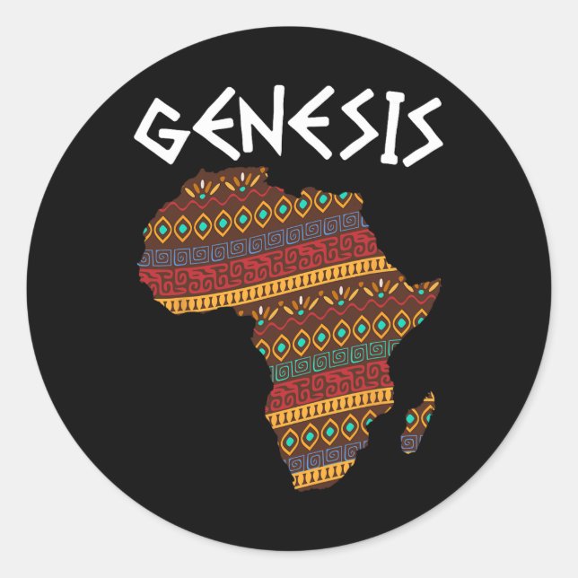 Black History Month Genesis Proud Africa African A Classic Round Sticker (Front)
