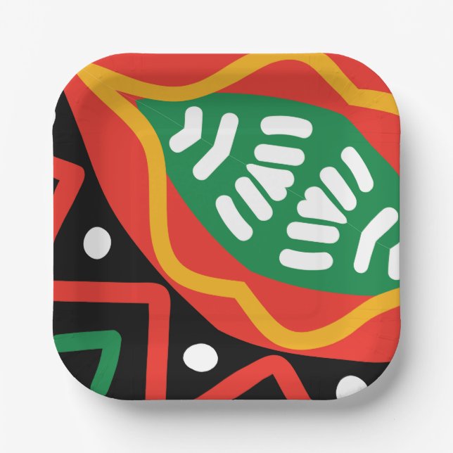 Black History Month Geography   Paper Plate (Front)