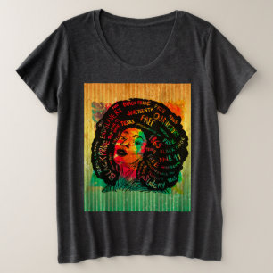 Black History Month Girl Plus Size T-Shirt