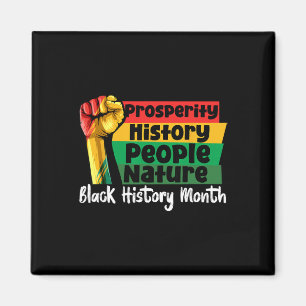Black History Month Hand Fist Prosperity African A Magnet
