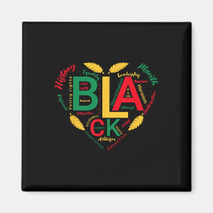 Black History Month Heart Shaped Inspirational Men Magnet