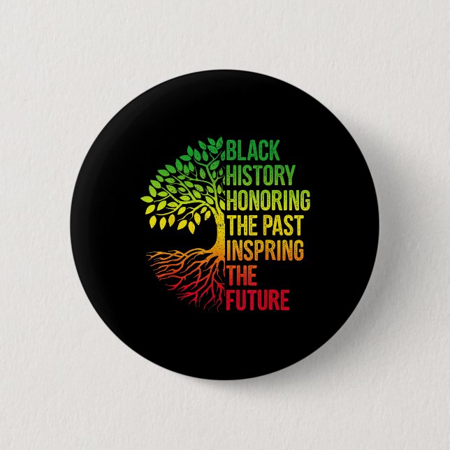 Black History Month Honoring Past Inspiring Future 6 Cm Round Badge (Front)