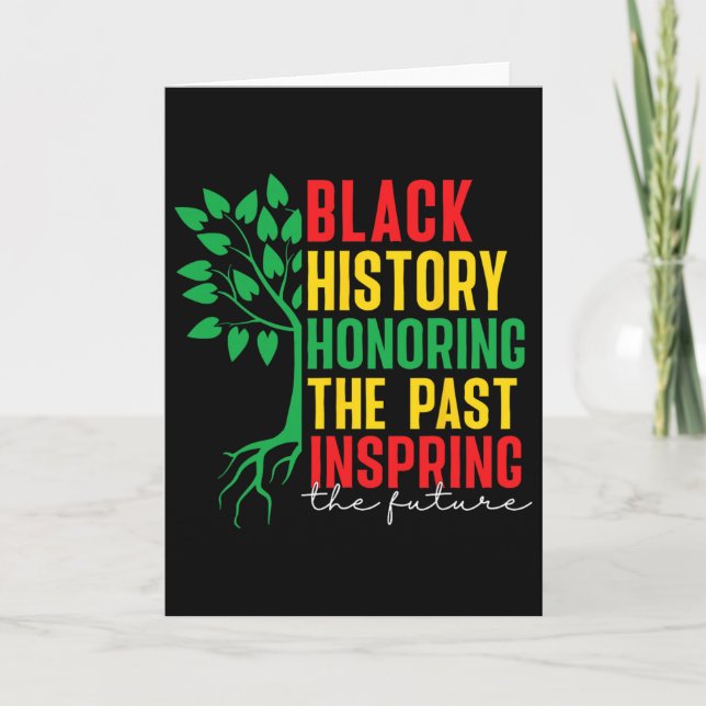 Black History Month Honoring Past Inspiring Future Card (Front)