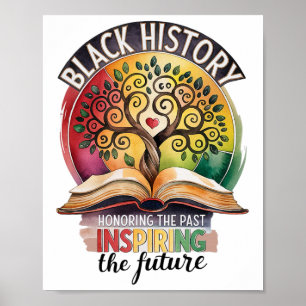 Black History Month Honoring The Past Bhm African Poster