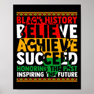 Black History Month Honoring The Past Inspiring Fu Poster