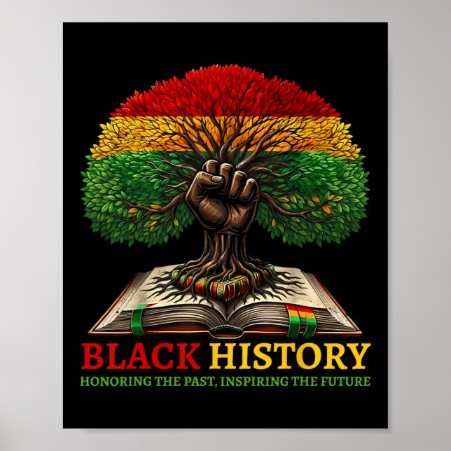 Black History Month Honoring The Past Inspiring Th Poster (Front)