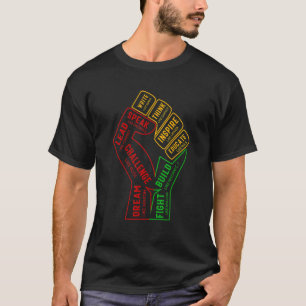 Black History Month Inspirational Leaders Power Fi T-Shirt