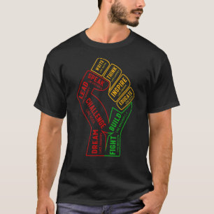 Black History Month Inspiring Black Leaders Power  T-Shirt