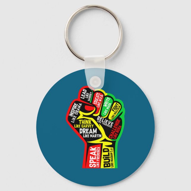 Black history month juneteenth 1865 dream like key ring (Front)