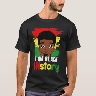 Black History Month Kids Boys I am African America T-Shirt