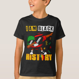 Black History Month Kids Men Women Dabbing Heart A T-Shirt