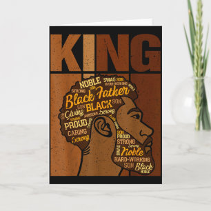 Black History Month King African Melanin Father Me Card