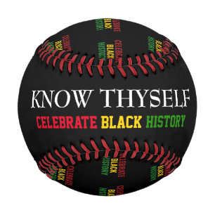 Black History Month KNOW THYSELF BHM Monogram Baseball