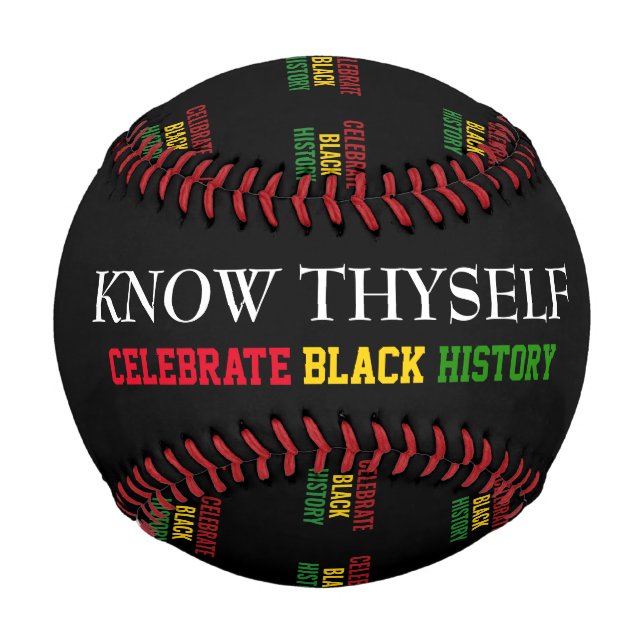 Black History Month KNOW THYSELF BHM Monogram Baseball (Front)