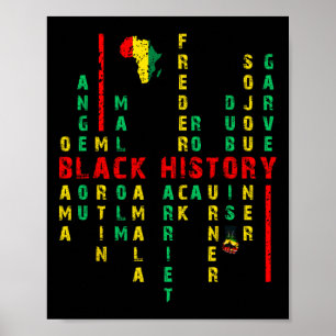 Black History Month Leaders Shirts For Women Men Y Poster