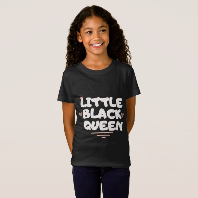 Black History Month Little Black Queen T-Shirt (Front Full)