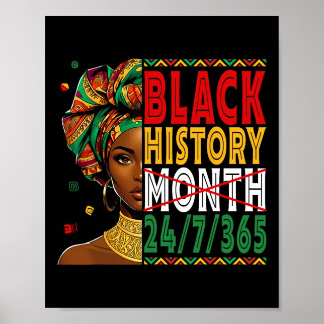 Black History Month Live It Learn It Make It 365 D Poster (Front)