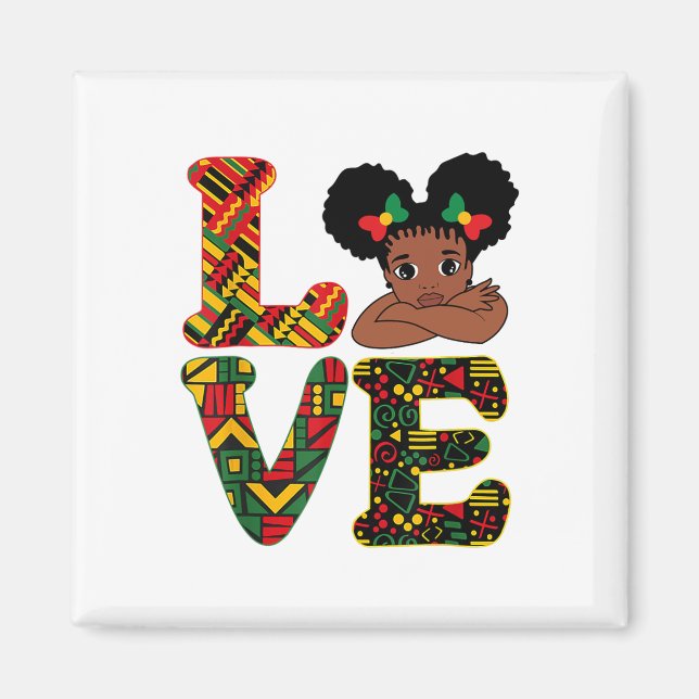Black History Month Love Pride Design Art Apparel  Magnet (Front)