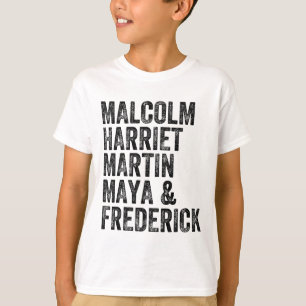 Black History Month Malcolm Harriet Martin Maya An T-Shirt