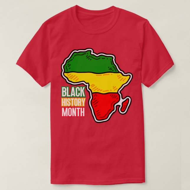 Black history month map 14 T-Shirt (Design Front)