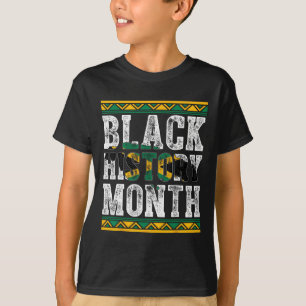 Black History Month Map Of Jamaica Jamaican Flag B T-Shirt