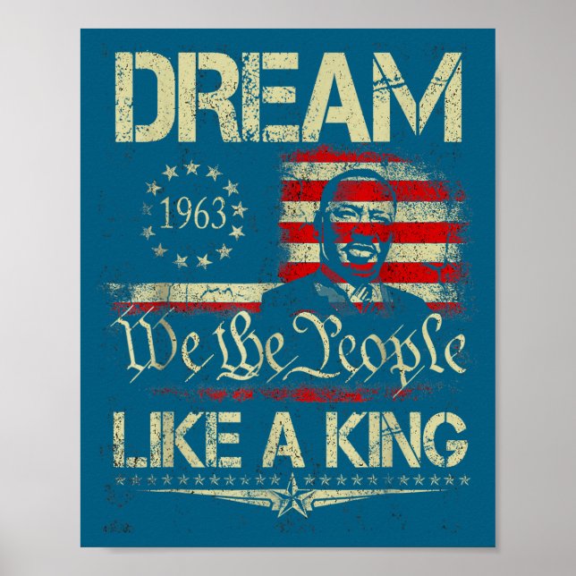 Black History Month Martin Dream Artwork Poster (Front)