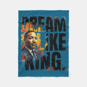 Black History Month Martin Dream Illustration Fleece Blanket