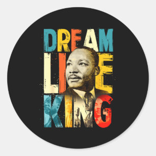 Black History Month Martin Have Dream Luther King Classic Round Sticker