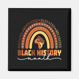 Black History Month Melanin Educated Motivated Ra Magnet