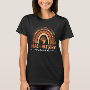 Black History Month  Melanin Educated Motivated Ra T-Shirt