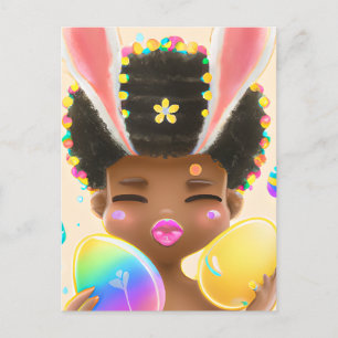 Black History Month Melanin Girl Magic Queen Sista Holiday Postcard
