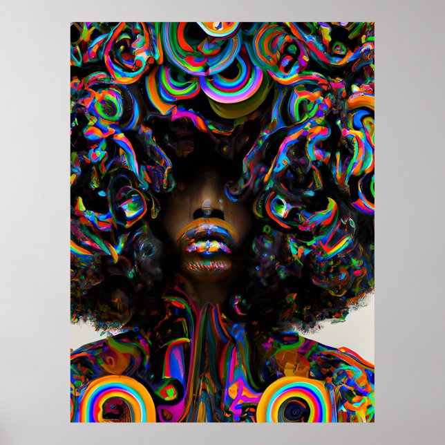 Black History Month Melanin Girl Magic Queen Sista Poster (Front)