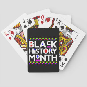 Black History Month Melanin King Queen Bruh Sista  Playing Cards