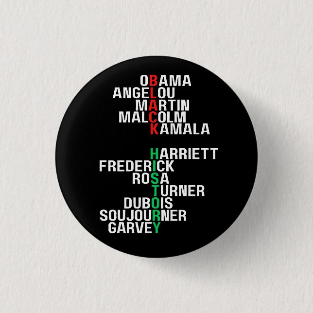 Black History Month Melanin King Queen Sista Bruh 3 Cm Round Badge (Front)