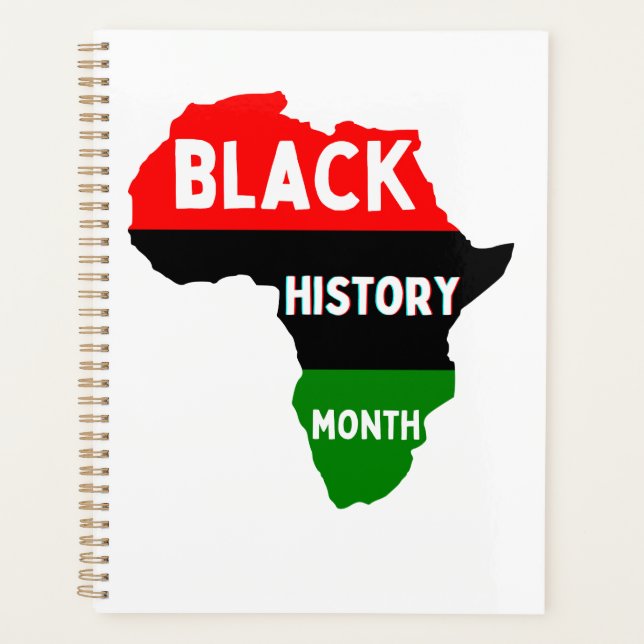 Black History Month Melanin Men Women Boys Girls Planner (Front)
