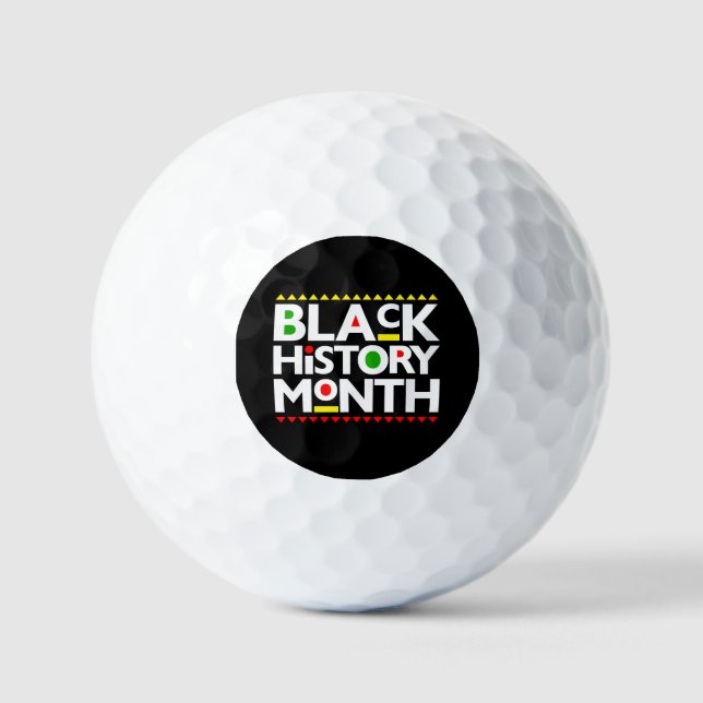 Black History Month Melanin Men Women Girls & Boys Golf Balls (Front)