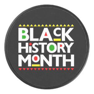 Black History Month Melanin Men Women Girls & Boys Hockey Puck