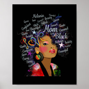 Black History Month Melanin Mum Juneteenth Poster